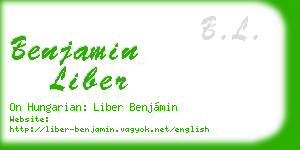 benjamin liber business card